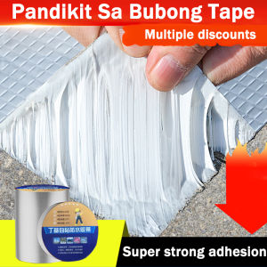 🔥Powerful and durable🔥Aluminum Foil Adhesive Tape Pantapal Pandikit Sa Bubong Tape Butyl Rubber Foil Self Adhesive High temperature resistance Waterproof Adhesive Tape For Roof For Roof pipeline Repair Ship Tools Ship Tools