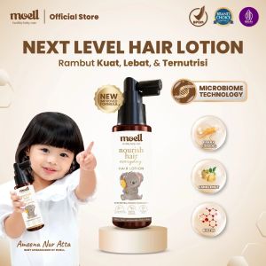 Moell Hair Lotion 100ml Dengan Panax Ginseng Kemiri Biotin Menutrisi Rambut Sepanjang Hari