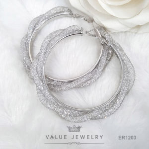 ต่างหูห่วง ฝังคริสตัลภายใน มีหลายสไตล์ขนาดใหญ่ ตุ้มหู เครื่องประดับ ER1203 ER1206 ER1208 ER1209 Value Jewelry