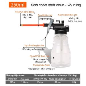 [HCM] Bình Châm Nhớt Vịt Dầu 250ml Hãng bằng thép không rỉ vòi dẻo chỉnh hướng -Cozy520