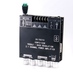 ZK-TB21H บลูทูธ 5.0 ชิปใหญ่สูงสุดเอาต์พุต: 2x50W + 100W TPA3116D2 ระบบ 2.1ch (COD)
