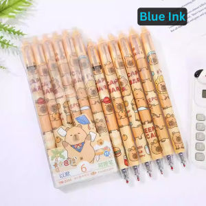Set Pen Boleh Padam Comel Capybara Pen Gel Dakwat Biru Sesuai Untuk Pelajar Capybara Cute Erasable Gel Pen Set Student Stationery Smooth Blue Ink Click Pen 卡皮巴拉可爱可擦笔套装 学生中性笔按动式速干水笔文具用品 E026