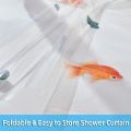 Goldfish Clear Shower Curtain, 78" W x 72" L Waterproof Lightweight Fish Shower Curtain Liner, PEVA Long Bath Fashion Shower Curtains with 12 Grommets Hooks for Bathtub Bath Bathroom. 