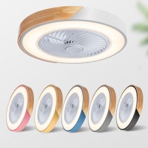 Modern smart fan light LED ceiling fan with light for living room 220V cooling Ventilador ceiling fan light with remote control fan lighted fan three-color dimming fan [YJ]