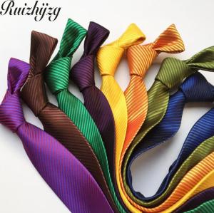 Ruizhijzg Neck Ties Polyester Silk Woven Necktie For Men Solid Color