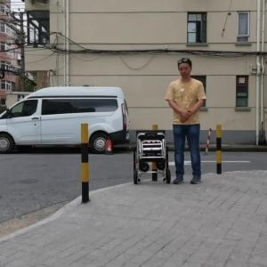 Aluminum Alloy Folding Trolley Super Lightweight Travel Wheelchair Elderly Trolley Portable and Lightweight