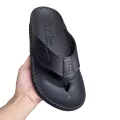 Mens Slippers Tian Ân D81 Fingerprint Cow Leather Material Fashion Style Personality. 
