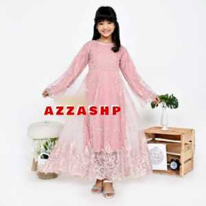Gamis Anak Nagita Kid Full Brukat Resleting Belakang / Baju Pesta Gaun Gamis Anak Premium