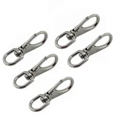 5PCS Bolt Snap Hooks With Swivel 304 Stainless Steel 65mm Length D