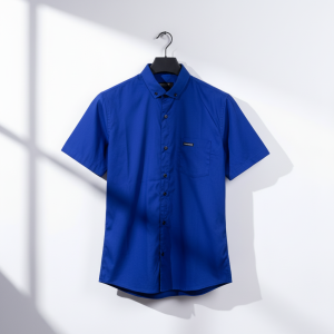 KEMEJA POLOS PRIA AYAH DAN ANAK WARNA Biru bca/Birel COTTON BAJU LENGAN PENDEK REGULER MENS BASIC