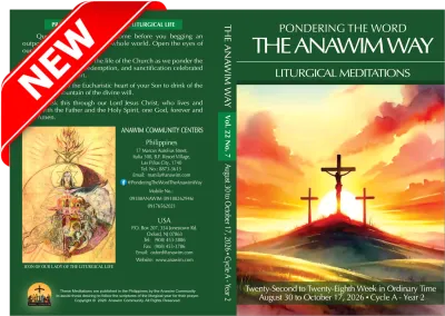 2026 Anawim Way August 30-October 17 2026 Volume 22.7 22nd-28th Week in Ordinary Time