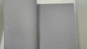 19" x 28" 14CT Counted Cotton Aida Cloth Cross Stitch Fabric (Light Steel Grey)
