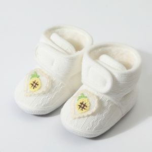 CONGMING Winter Newborn Baby Shoes Warm Cotton Baby Footwear Cute Anti-Drop Infant First Walking Shoes