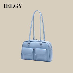 IELGY Ielg túi cổ điển da sáp có dầu túi đôi một bên vai nách túi xách cao cấp cho nữ