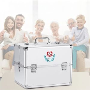 NEXASHOP 3 Layer Home Box Aluminum Alloy Thickened Storage Box Portable Alloy Locking Multi-layer Box Home
