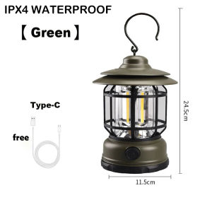 LED Camping Light Suasana Vintage Camping Lamp USB Rechargeable Ultra-long Battery Life Camping Light