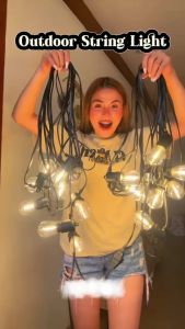 30m 32Bulbs LED String Lights Outdoor Waterproof Patio Fairy Lights for Garden Cafe Christmas lights【Fast Delivery】