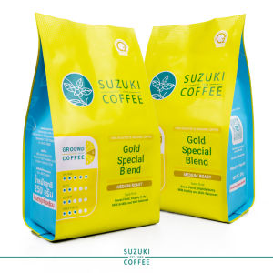 (แพ็คคู่) SUZUKI COFFEE คั่วกลาง Gold Special Blend กาแฟคั่วบด