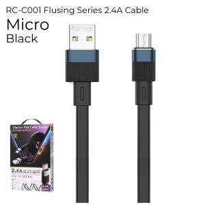 REMAX RC-C001 2.4A Data Cable Fast Charging Elastic Aluminum Thicker Flat Cable