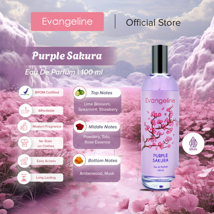 Evangeline Sakura Purple Sakura Eau De Parfum 100ml Lazada