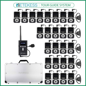 Retekess T130S T131S Wireless Tour Guide System Walking Tour Headsets Long Transmitter Distance For Excursion Church Translation Museum Factory Hajj and Umrah