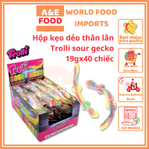 Hộp kẹo dẻo thằn lằn Trolli sour gecko 19gx40 chiếc