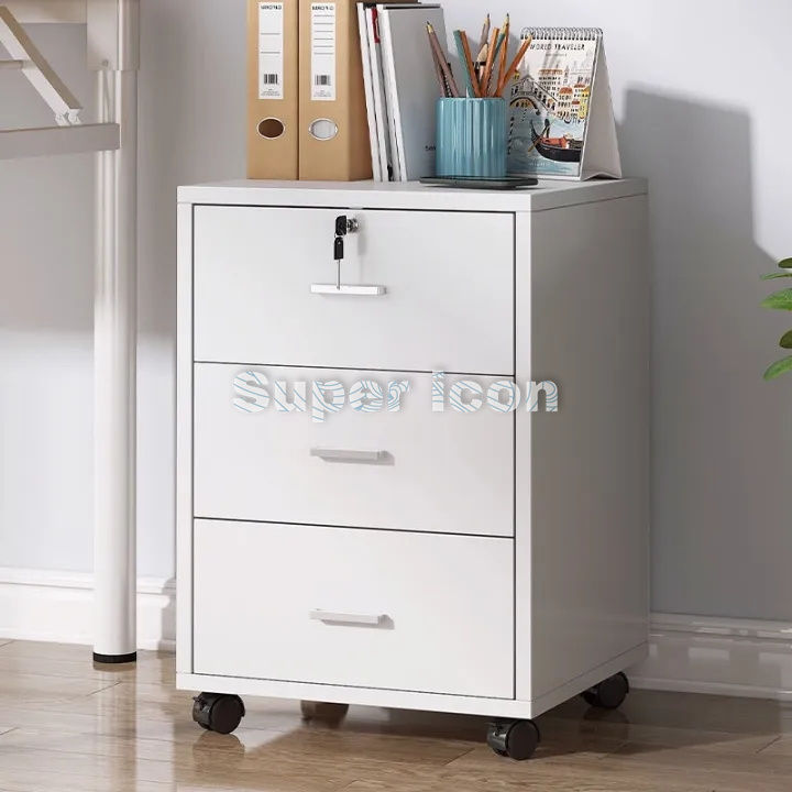 37 34 59cm Minimalist Wooden File Cabinet Home Office With Lock Drawer Lazada Ph
