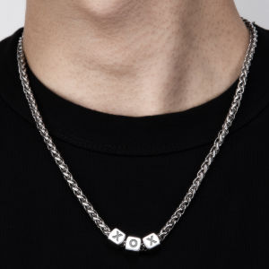 INFINITY Series ใหม่อินเทรนด์ Cuban Chain 5มม. พลังอิออนสร้อยคอเจอร์เมเนียมแกะสลักเครื่องประดับสุขภาพแฟชั่นสําหรับผู้หญิงของขวัญ