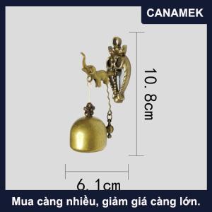 【CANAMEK】 Chuông cửa động vật phong cách cổ điển chuông sắt kim loại Chuông Gió Con chó con voi con cú treo tường trang trí chuông gió ngoài trời Quà Tặng