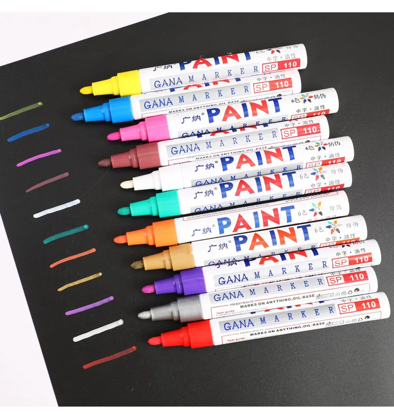 Marker Pen Waterproof Steel Metal Color White Marker Paint Pens