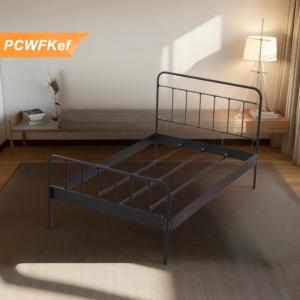 【PCWFKef】 1pcs 1:12 Dollhouse thu nhỏ giường búp bê sắt mô hình mini Búp bê đồ nội thất mô phỏng giường phòng ngủ Phụ kiện tự làm đồ chơi