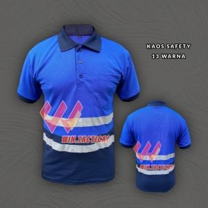Kaos Safety Kerah Kombinasi / Kaos Polo Safety Pendek / Poloshirt / Polo Shirt / Kaos Polo Premium Lengan Pendek Kombinasi