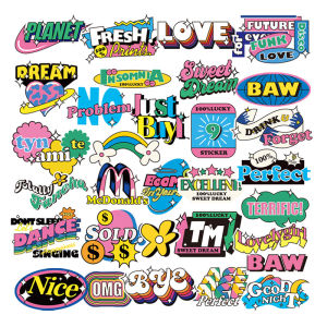 (PREMIUM DESIGNER STICKER) 31pcs GIRLY STYLE Vinyl Decal graffiti STICKERS bomb for laptop fridge luggage & etc