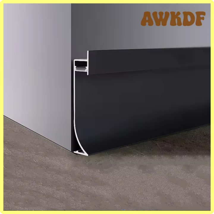 AWKDF Recessed LED Baseboard Skirting Foundation Line Black LED ...