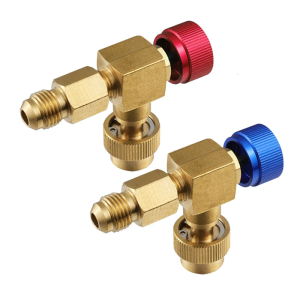 Professional Brass Refrigerants Charging Valves Thickened Washer Seal Antidlip Nut For Cooling System Maintenance