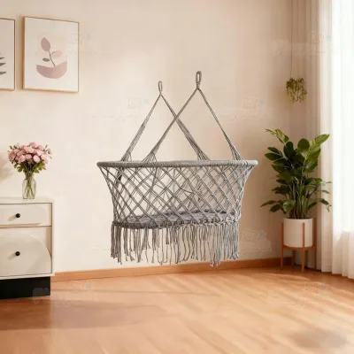 Duyan Cradle for Baby Premium Steel Frame Heavy Duty Metal Stand Indoor/Outdoor Hanging Hammock Swing to Newborn