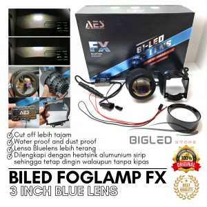 LAMPU KABUT FOGLAMP BILED FOG LENS FOGLAMP PROJECTOR FX 3 INCH AES BULLAES 1 WARNA PREMIUM ORIGINAL BLUE LENS BREKET TOYOTA HONDA
