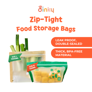 JAMMUK - Baby Food Storage Zipper Bag | Double Sealed | Keep Food Fresh | Hygiene | 700ml/1500ml
