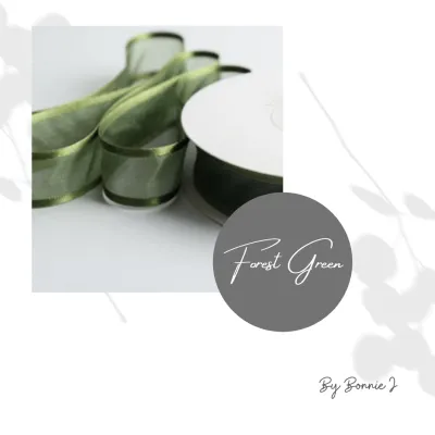 [SG Seller] 25mm Satin Edged Organza Gift Box Wrapping Ribbon Cake Box Ribbon Flower wrapping Ribbon 5m