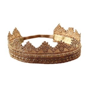 Elastic Crown Headbands Baby Photography Prop Princess Lace Crown BirthdayTiara Headpiece for Baby Newborn Party Hat