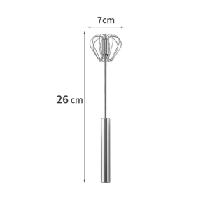 ตะกร้อตีไข่ ที่ตีไข่สแตนเลส ที่ตีฟองนม ที่ตีฟองกึ่งอัตโนมัติแบบมือกด อุปกรณ์ผสมอาหาร พร้อมส่ง
