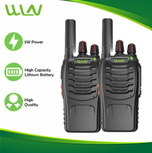 Wln KD-C888D 5W UHF 400-470MHz 16 Channel Walkie Talkie Two Way Radio -SET OF 2