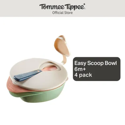 Tommee Tippee Easyscoop Bowls with Travel Lid and Spoon 6+ months