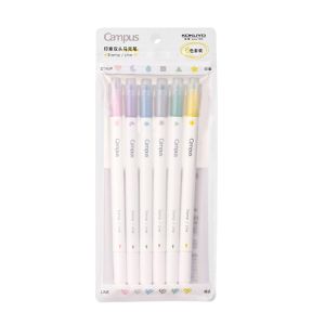 Kokuyo New 2022 Stamp Line Double-headed Marker Creative Highlighter