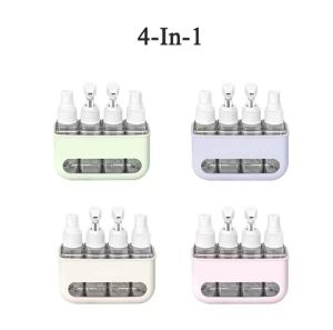 4 in 1 Travel Bottles Portable Set Skincare Liquid Travel Kit Bottle for Business Trips Fitness Compact & Lightweight