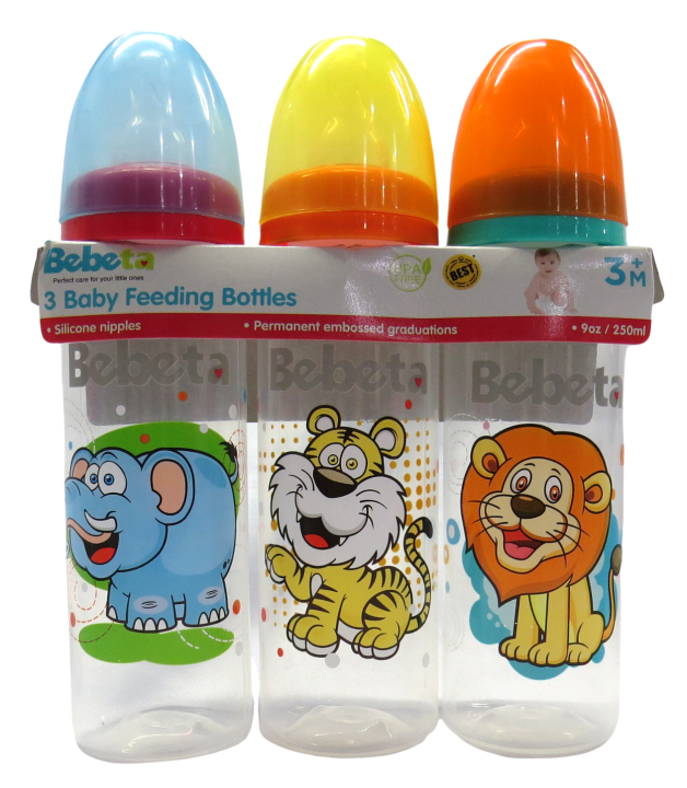 Bebeta Feeding 8oz 240ml 3pcs per pack unisex girl boy dede baby