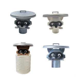 Creative Raccoons Decorative Toilet Paper Holder Wall Shelf For Bathroom Kitchen Cafe Easy Tool Release Setups