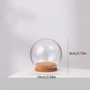 PRIMEPICKGLOBAL Glass Flower Dustproof Cover Home Decor Transparent Cake Jar Clear Fresh Flowers Glass Cover