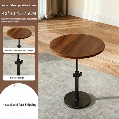 Height-adjustable coffee table dining table round extendable dining table and cocktail table