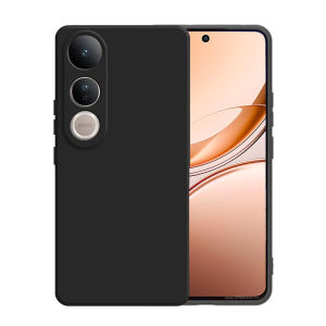 Case Vivo V50 LIte 4G / V50 Lite 5G Premium Soft Case Black Matte Ultra Slim Casing Liquid Silicon